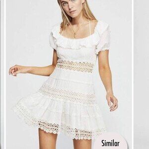 Free People white short sleeve dress